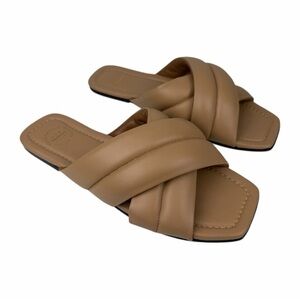 ATP Atelier Women's Cotti Nicciola Napa Cushioned Sandals In Size EU 37/US 7